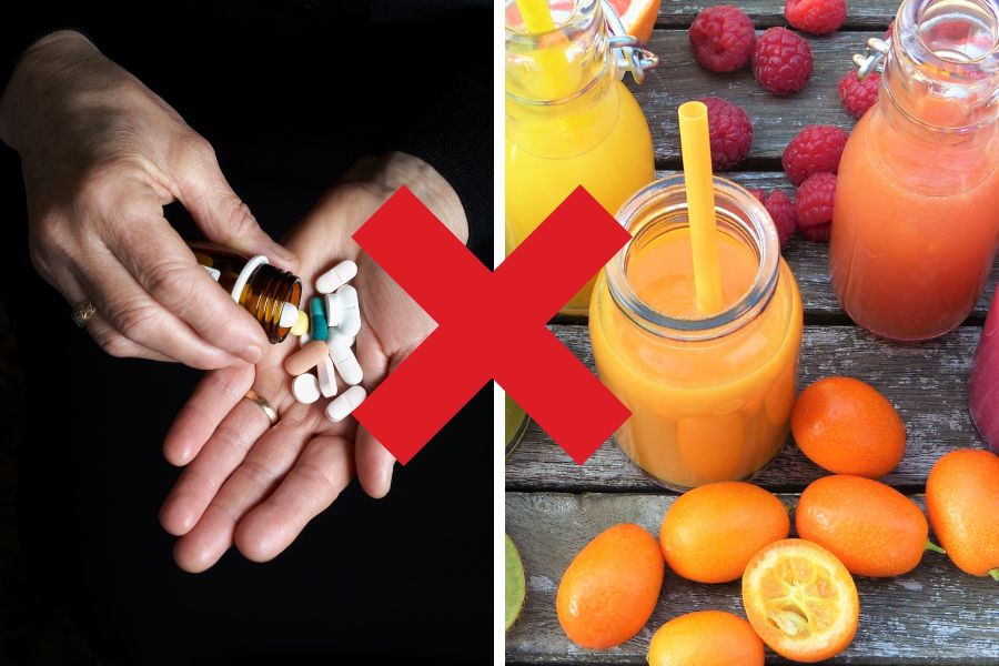 Không sử dụng nước trái cây để uống thuốc vì sẽ giảm hiệu quả chữa bệnh
