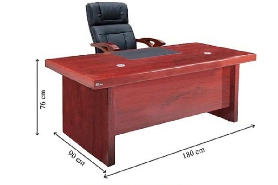 Kích thước bàn giám đốc thường có chiều rộng dao động từ 0.8 - 1.2m