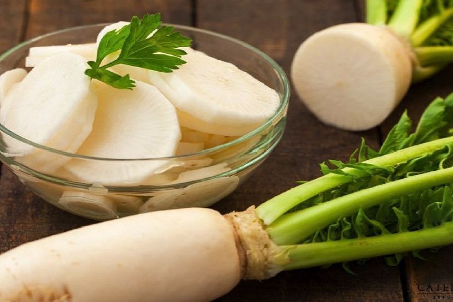 Củ cải trắng có lượng calo thấp, chứa nhiều nước và chất xơ