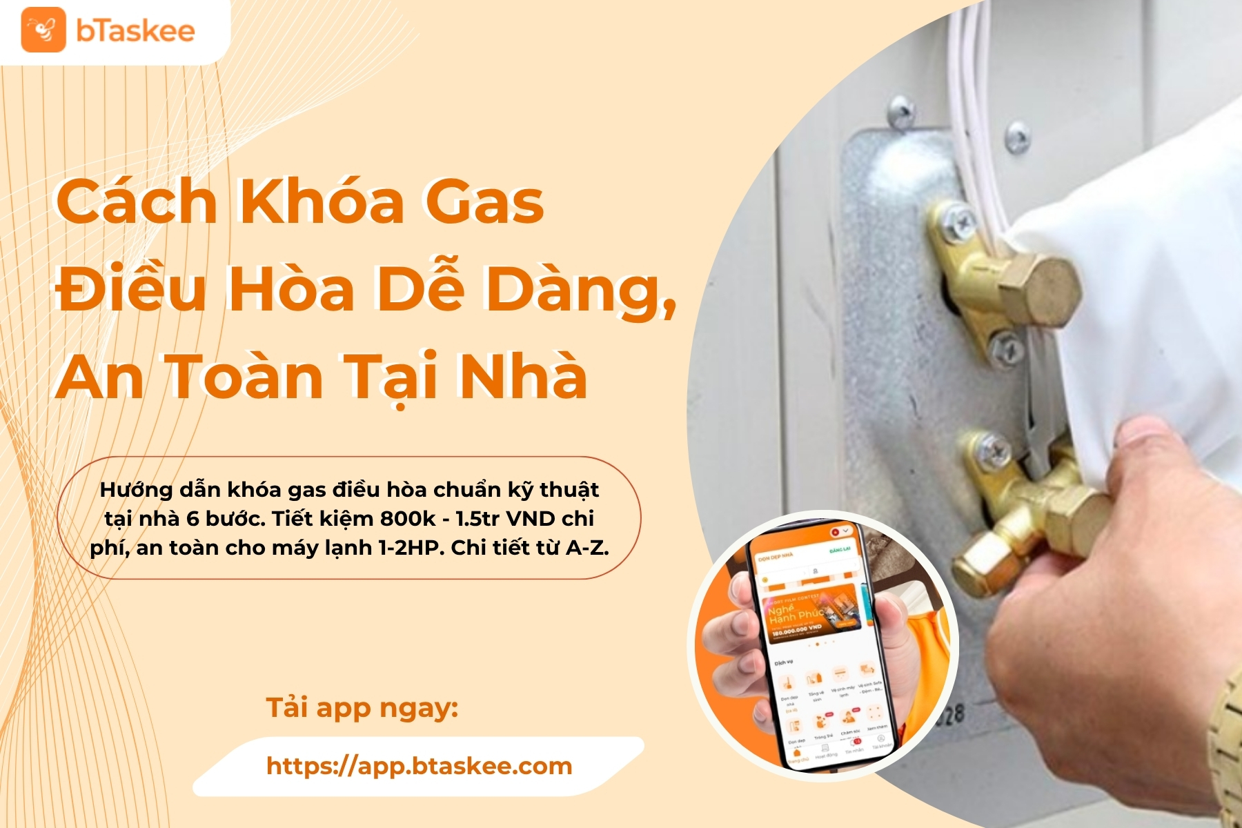 khóa gas điều hòa