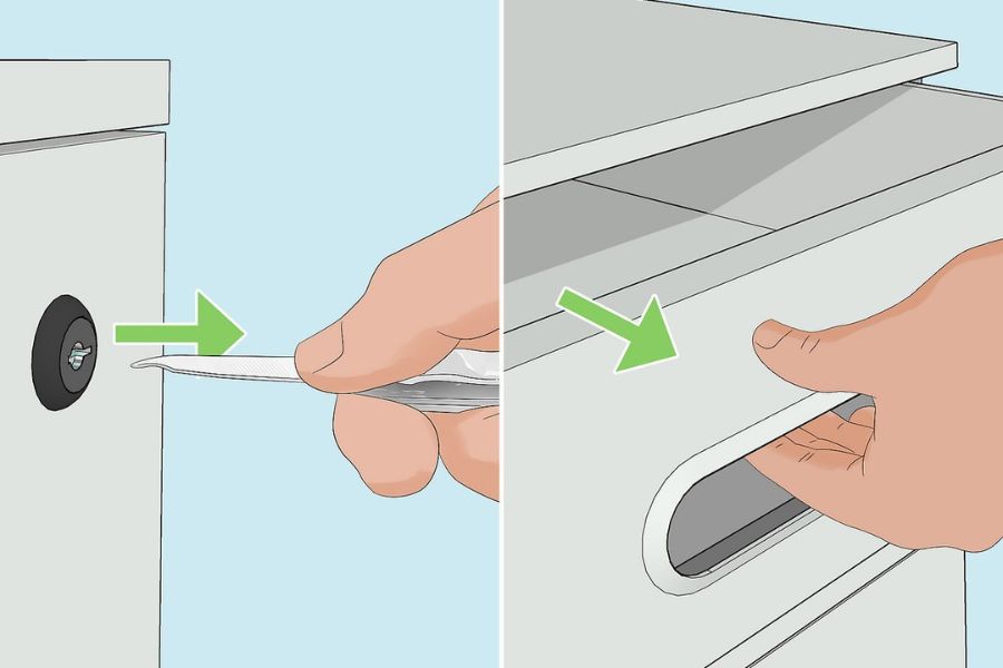 Hướng dẫn cách mở khóa tủ khi mất chìa khóa bằng thanh dũa móng tay