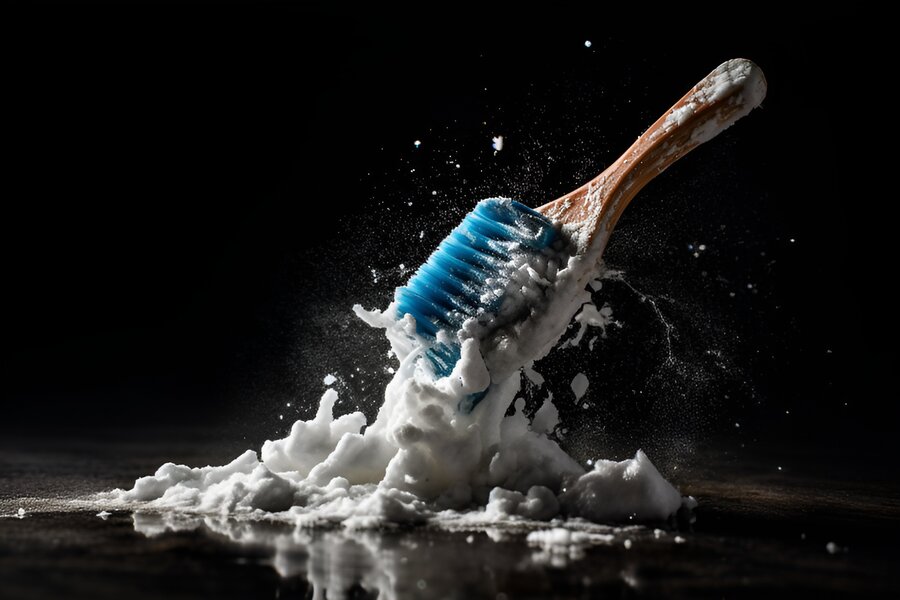 Sự kết hợp tuyệt vời của kem đánh răng và baking soda để tẩy vết mực trên tường siêu tốc