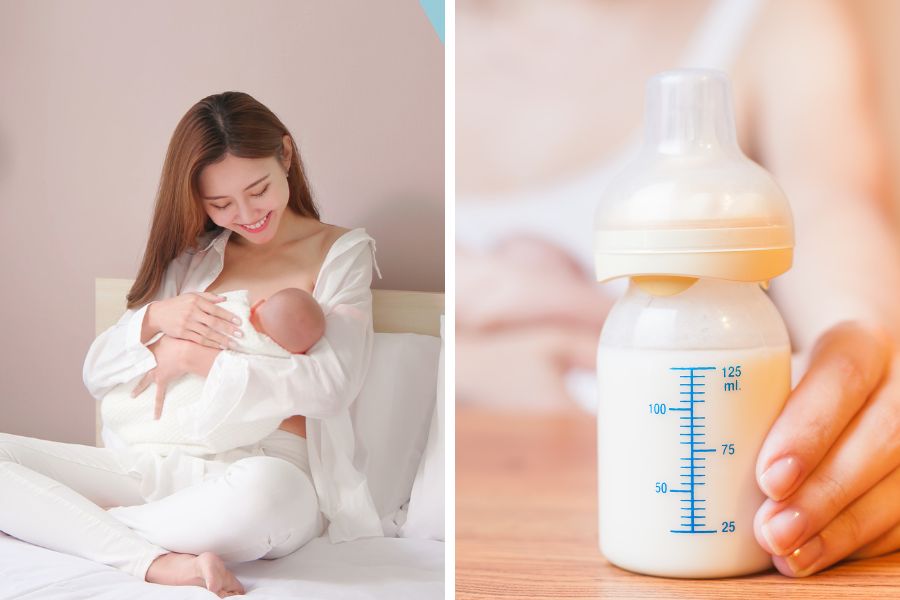 Thực đơn ăn dặm cho bé 3 tháng - Kết hợp cho bé bú sữa mẹ và sử dụng sữa công thức