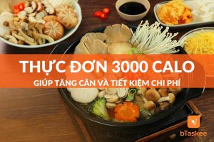 thực đơn 3000 calo