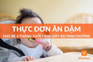 thực đơn ăn dặm cho bé 3 tháng tuổi