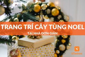 trang trí cây tùng noel