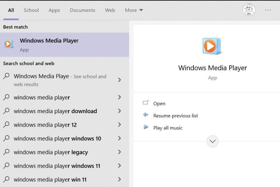 Tìm và mở Windows Media Player trên máy tính