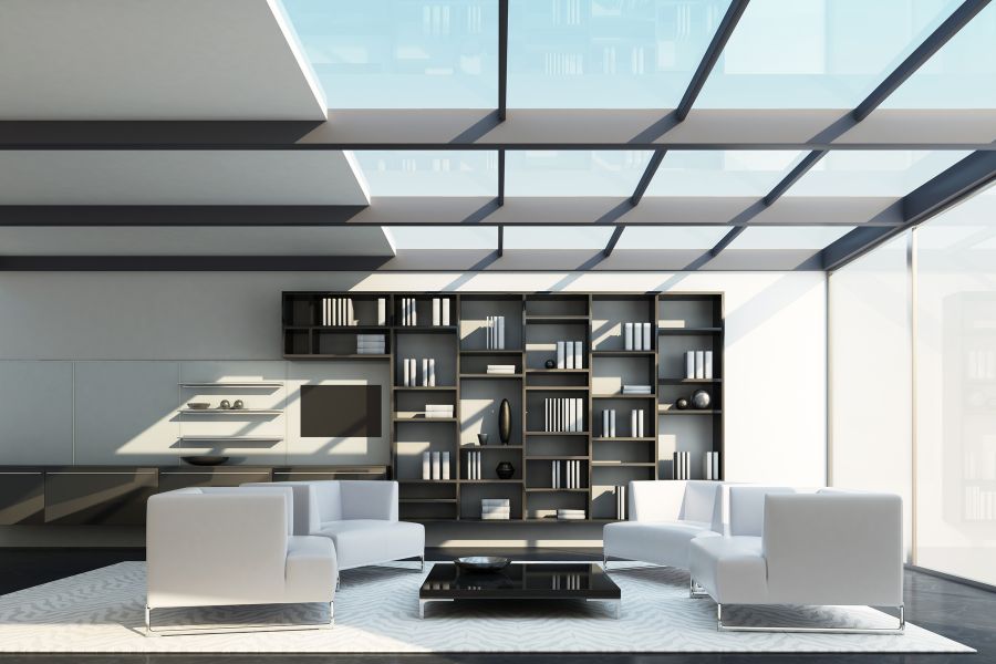 Mẫu penthouse thiết kế tối giản với tông màu trung tính