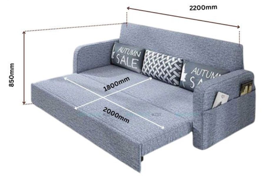 Kích thước ghế sofa giường tiện lợi và thông minh
