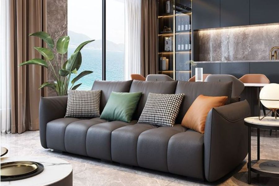 Mẫu ghế sofa da sang trọng đến từ thương hiệu Ashley Home Furniture