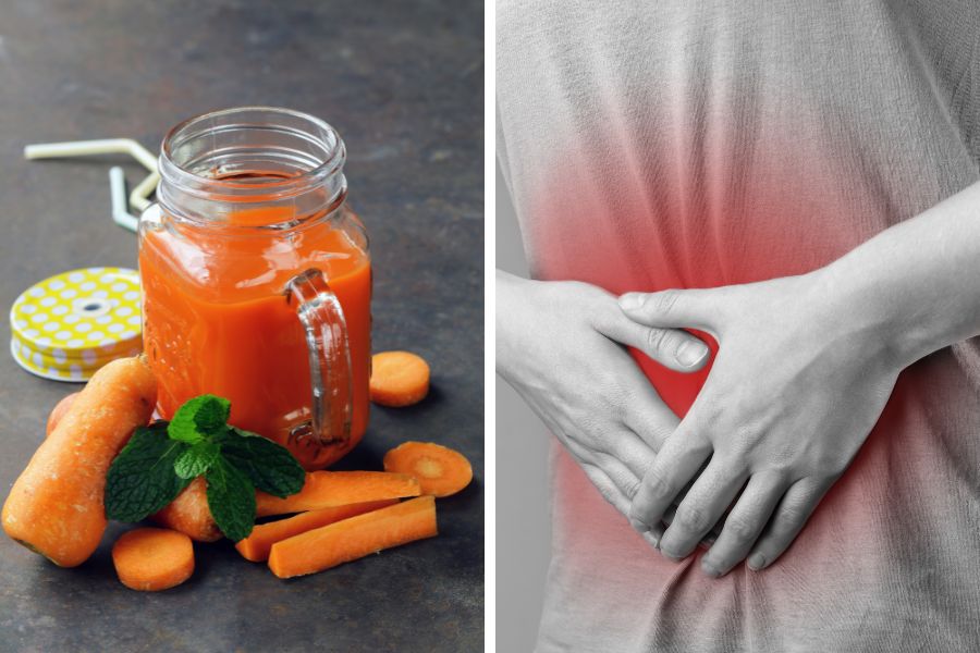 Những người đau dạ dày không nên uống nước ép cà rốt
