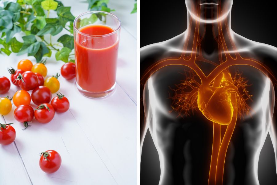 Hệ tim mạch khỏe mạnh hơn với những chất dinh dưỡng trong nước ép cà chua
