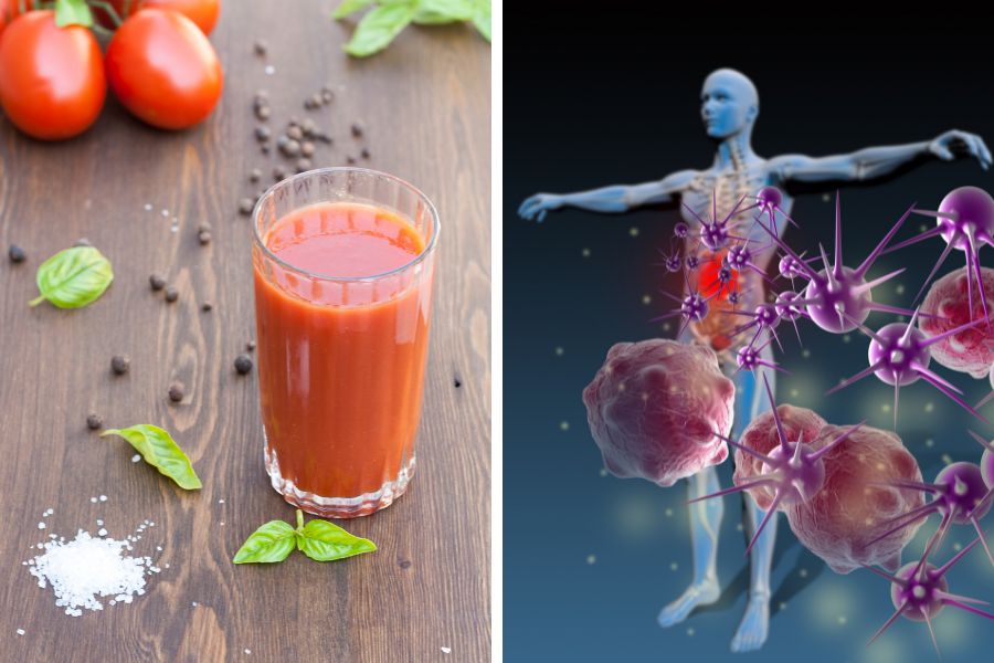 Dưỡng chất có trong nước ép cà chua có khả năng tăng cường hệ miễn dịch