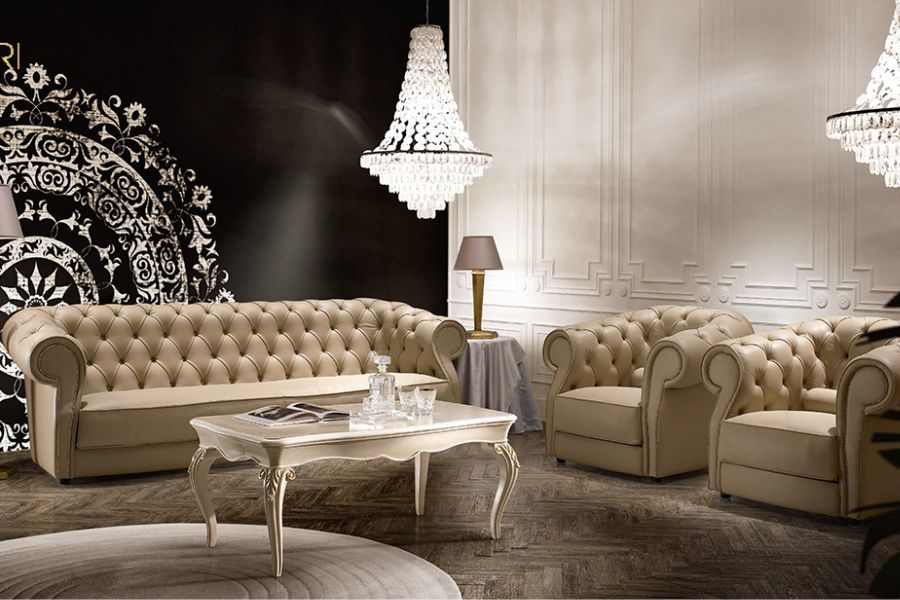 Sofa tân cổ điển Capri mang trọn vẻ đẹp tinh tế và sang trọng