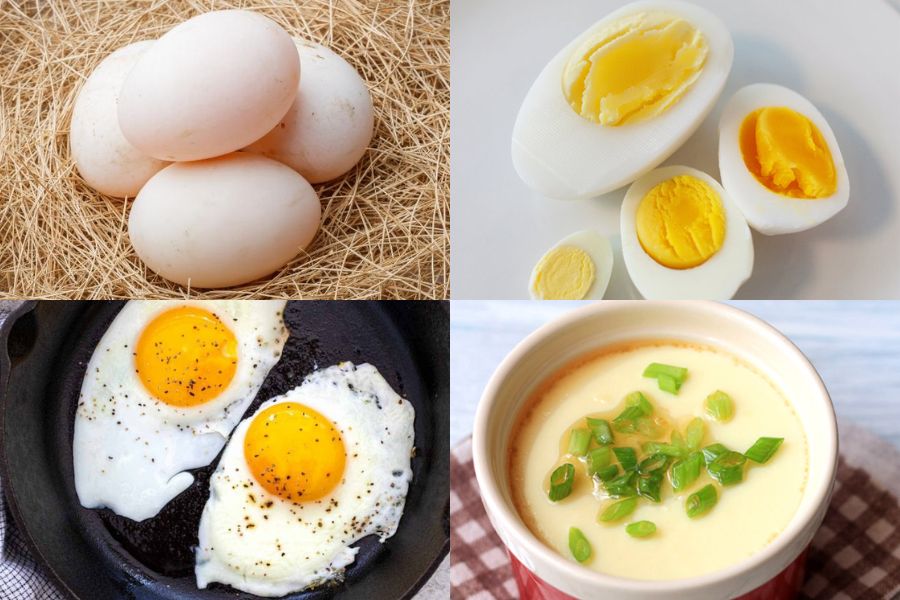 Lượng calo của trứng vịt sẽ phụ thuộc vào cách chế biến trứng