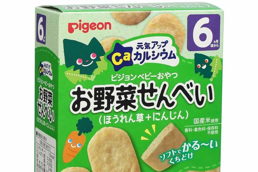 Bánh ăn dặm Pigeon có xuất xứ từ Nhật Bản, ở dạng bánh gạo.