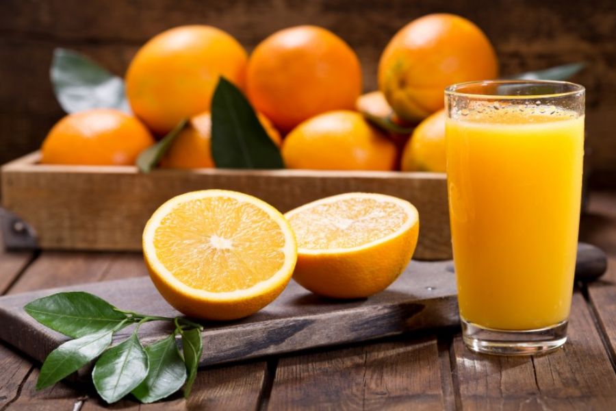 Nước cam tươi giúp giảm cân hiệu quả