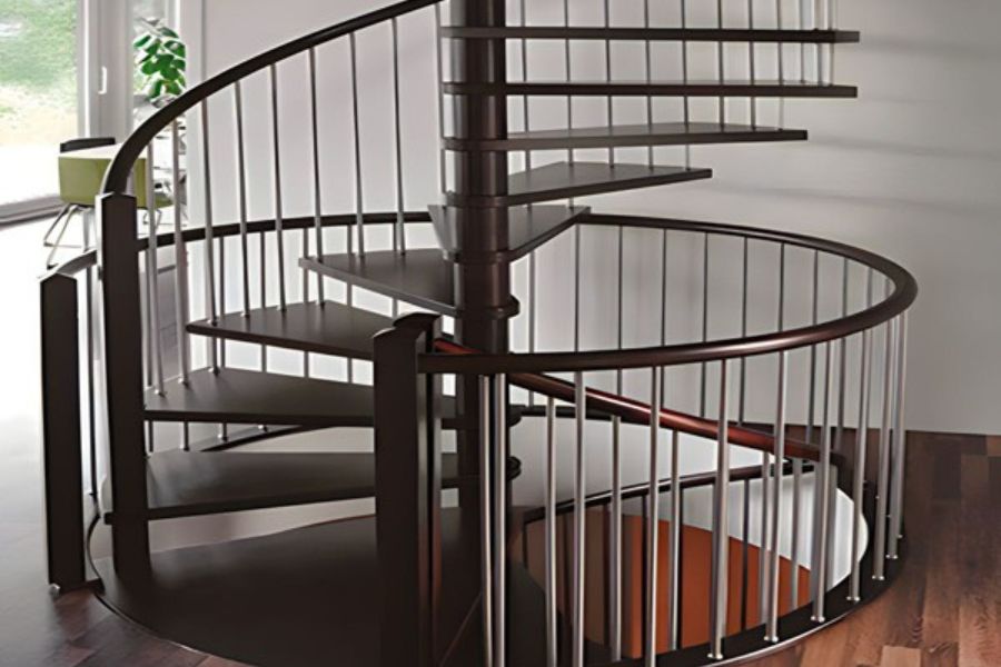 Loại cầu thang này phù hợp với phong cách tối giản hoặc cổ điển