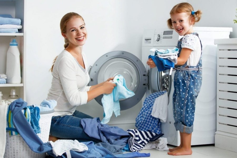 Giặt quần áo theo khối lượng cho phép.