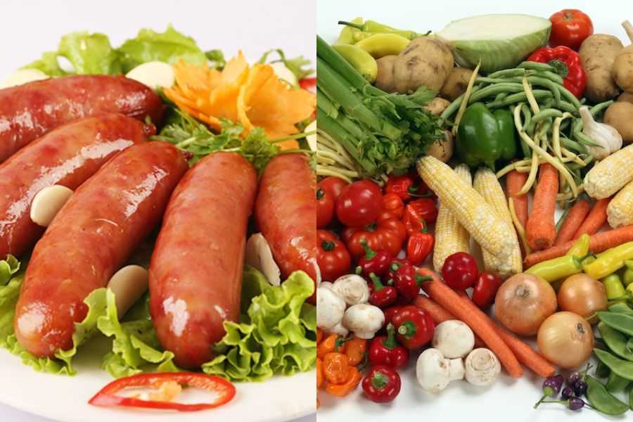 Bổ sung các loại rau củ quả sẽ tăng chất dinh dưỡng và bớt ngấy.