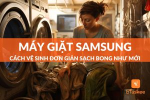 Cách vệ sinh máy giặt samsung đơn giản sạch bong như mới