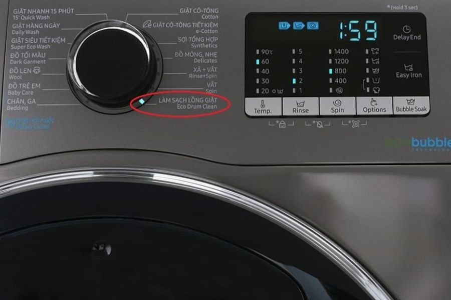 Chế độ tự vệ sinh lồng giặt trên máy giặt Samsung