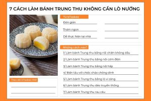 7 Cách Làm Bánh Trung Thu Không Cần Lò Nướng Đơn Giản