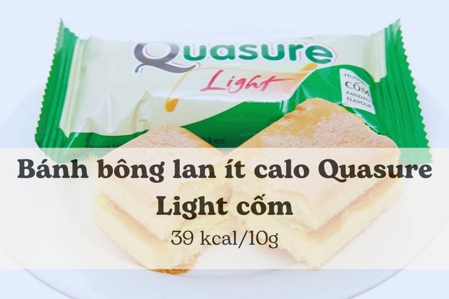 Bánh bông lan ít calo Quasure Light cốm mềm ẩm, thơm ngon và vô cùng dinh dưỡng.