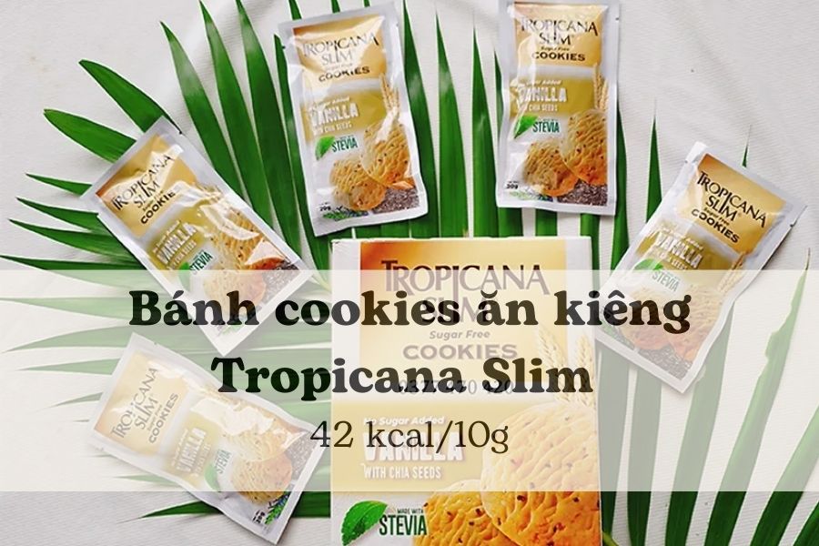Với lượng calo thấp chỉ 2kcal/g, bánh Tropicana Slim phù hợp cho người giảm cân.