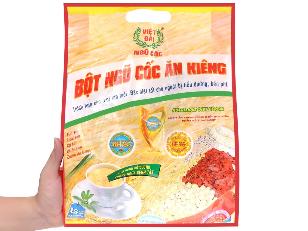 Bột ngũ cốc ăn kiêng Việt Đài bổ sung chất xơ và vitamin cho bữa sáng.