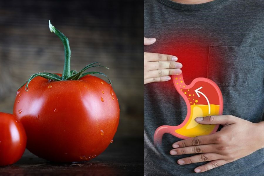 Axit citric và axit malic có trong quả cà chua gây ra trào ngược dạ dày.