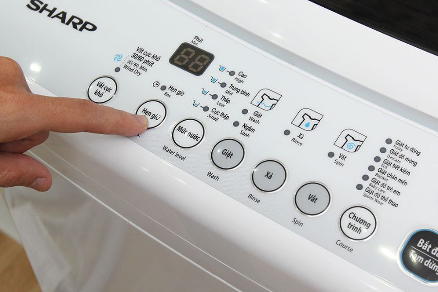 Các bước sử dụng máy giặt Sharp dễ hiểu.