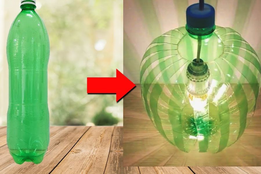 Chỉ cần chai nhựa và đèn led là bạn đã tạo ra chiếc đèn trung thu mới lạ.