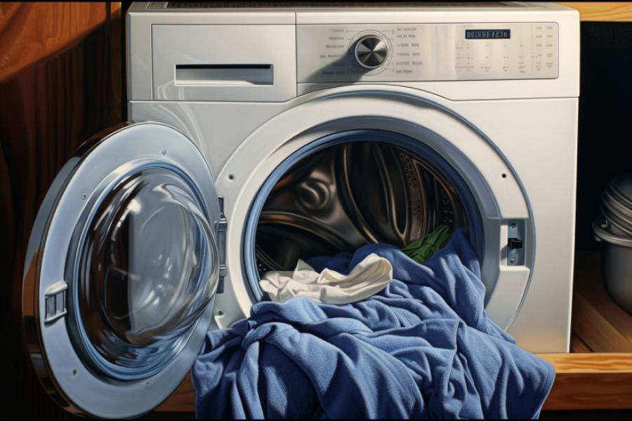 Giặt đồ với khối lượng hợp lý để tránh hư hỏng máy và quần áo.