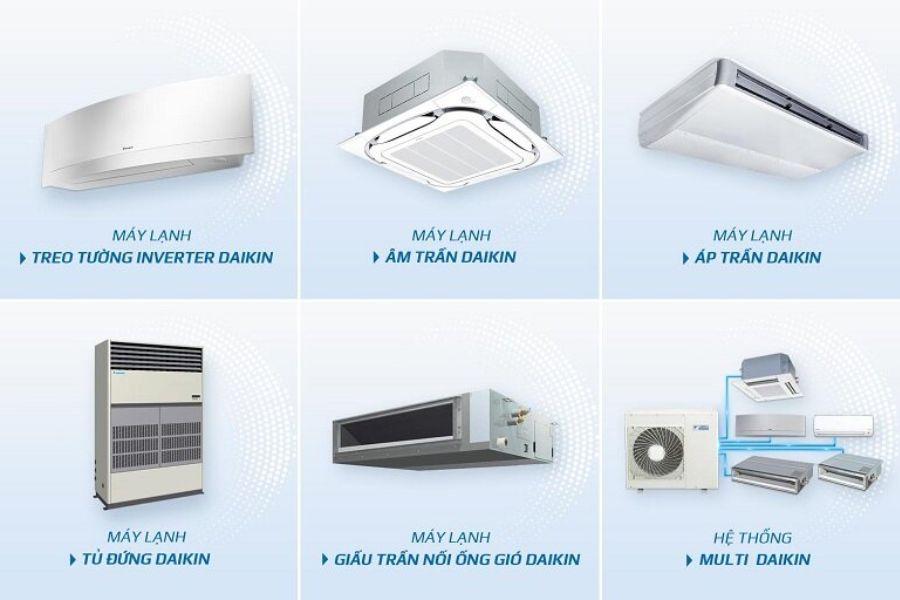 Một số loại máy lạnh phổ biến trên thị trường.