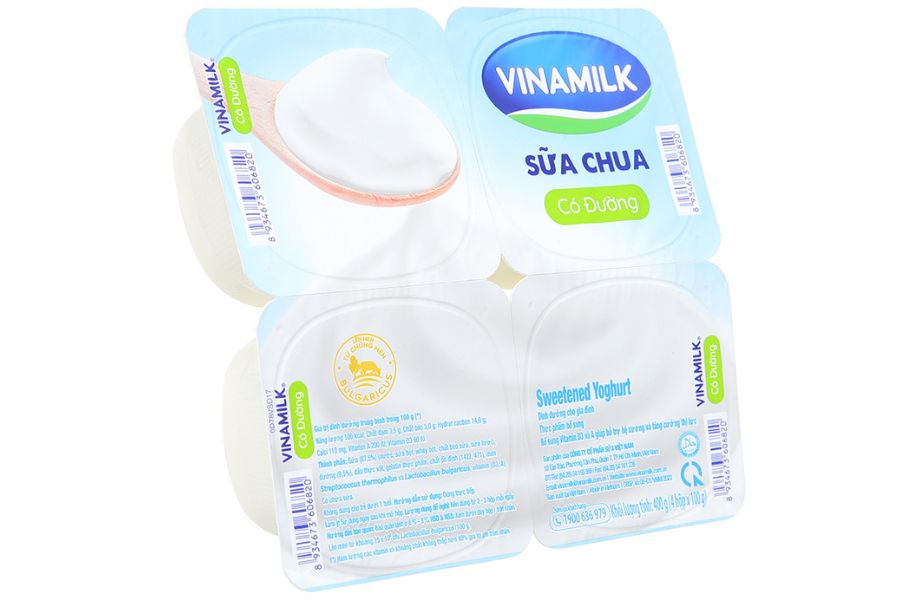 Sữa chua Vinamilk có chất xơ, giúp bé tiêu hóa thức ăn dễ dàng.