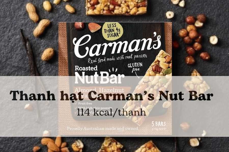Thanh hạt Carman’s Nut Bar là một trong những loại bánh ăn kiêng cực kỳ thơm ngon.