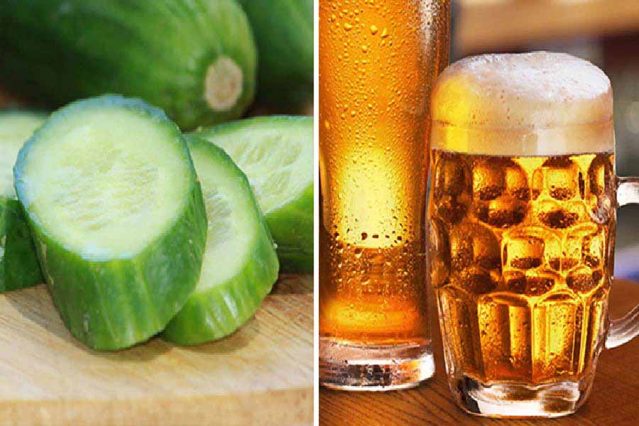 Vitamin E dồi dào trong dưa leo và bia sẽ giúp da kháng viêm, dưỡng sáng hiệu quả.