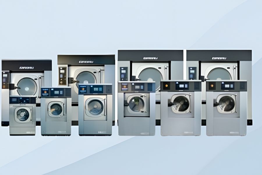 Máy giặt công nghiệp thương hiệu Girbau có xuất xứ từ Tây Ban Nha bởi chất lượng cao và mẫu mã đa dạng.