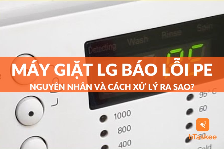 máy giặt LG báo lỗi PE