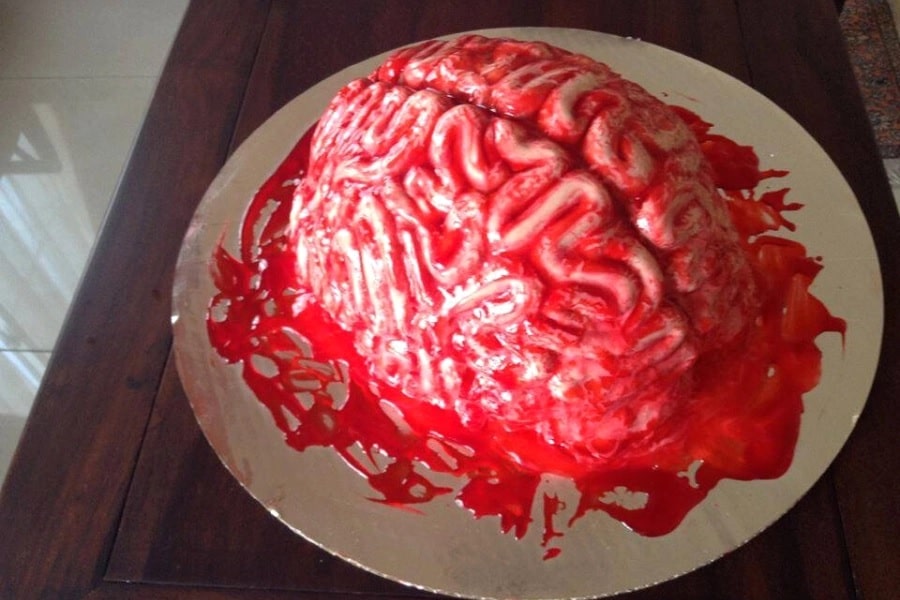Đây là một chiếc bánh kem độc đáo với hình dạng bộ não có nếp gấp tinh tế.