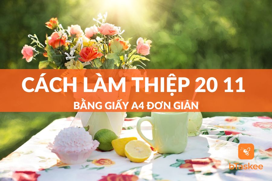 cách làm thiệp 20 11 bằng giấy a4 đơn giản