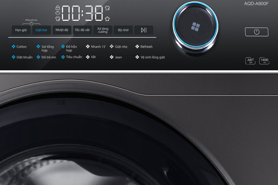Chế độ giặt đồ dày ở máy giặt Aqua cửa ngang.