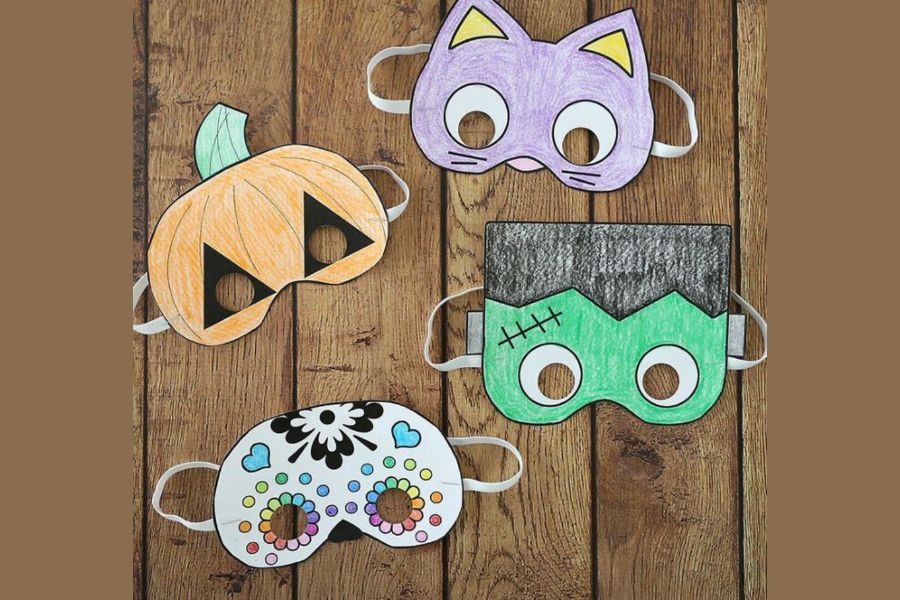 Một số mẫu mặt nạ Halloween giấy với tạo hình vui nhộn mà bạn có thể tự làm tại nhà cho các bé.