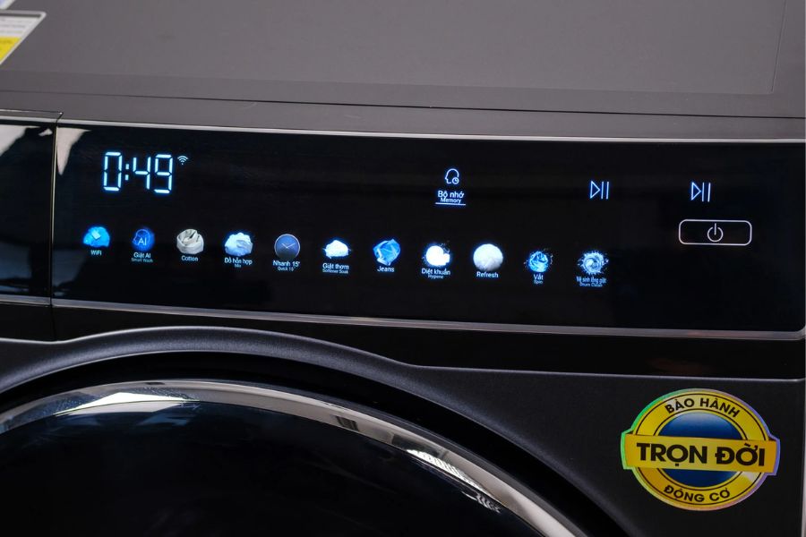 Hướng dẫn sử dụng chế độ giặt cơ bản của máy giặt Aqua cửa ngang.