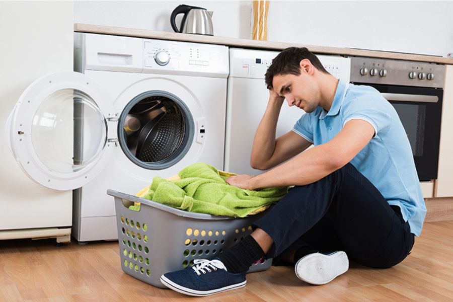 Máy giặt hoạt động không hiệu quả, gây tiêu tốn điện năng.