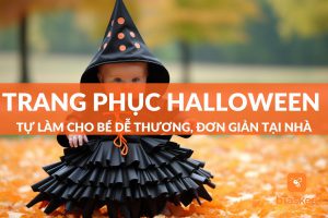 trang phục halloween tự làm cho bé