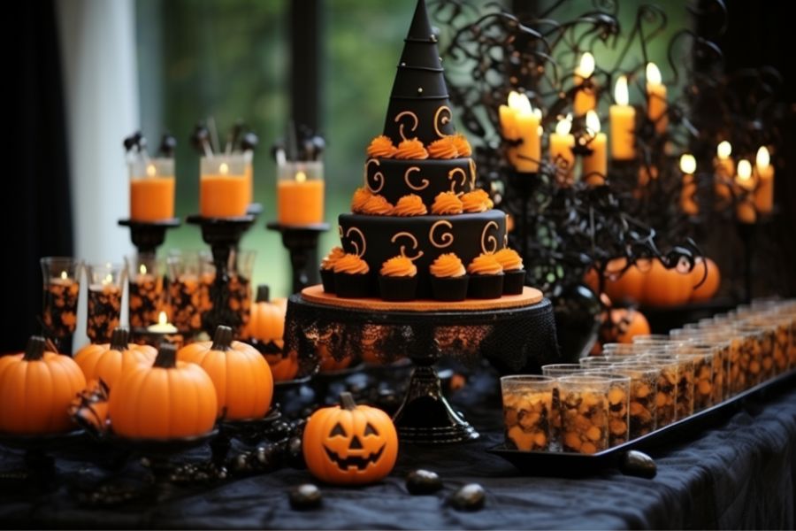 Ý tưởng trang trí mẫu bàn tiệc Halloween đẹp số 12.