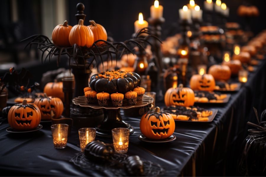 Ý tưởng trang trí mẫu bàn tiệc Halloween đẹp số 18.