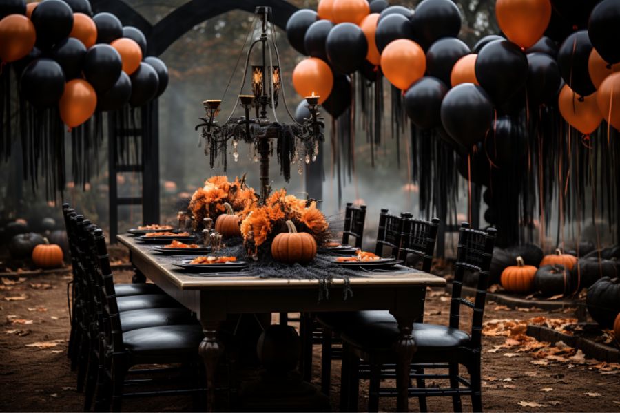 Ý tưởng trang trí mẫu bàn tiệc Halloween đẹp số 3.